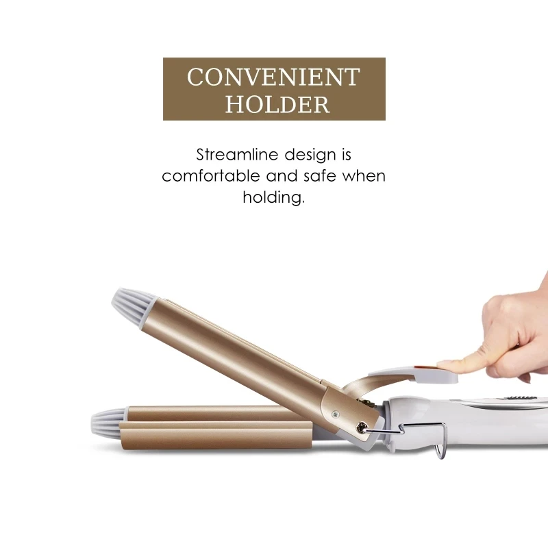 Professional Hair Tools Curling Iron Ceramic Triple Barrel Hair Styler Hair Waver Styling Tools Hair Curlers Electric Curling
Professional Hair Tools Curling Iron Ceramic Triple Barrel Hair Styler Hair Waver Styling Tools Hair Curlers Electric Curling