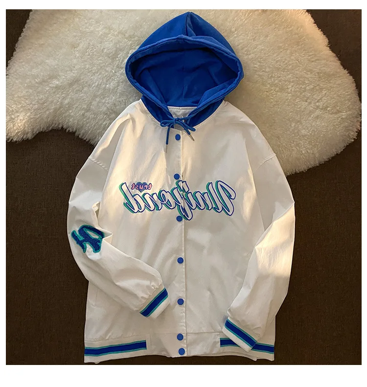 2021 Women Baseball Jacket Hooded,Autumn New Fashion Casual Oversized Long Sleeve Letter Print Drawstring Hoodies Streetwear
2021 Women Baseball Jacket Hooded,Autumn New Fashion Casual Oversized Long Sleeve Letter Print Drawstring Hoodies Streetwear