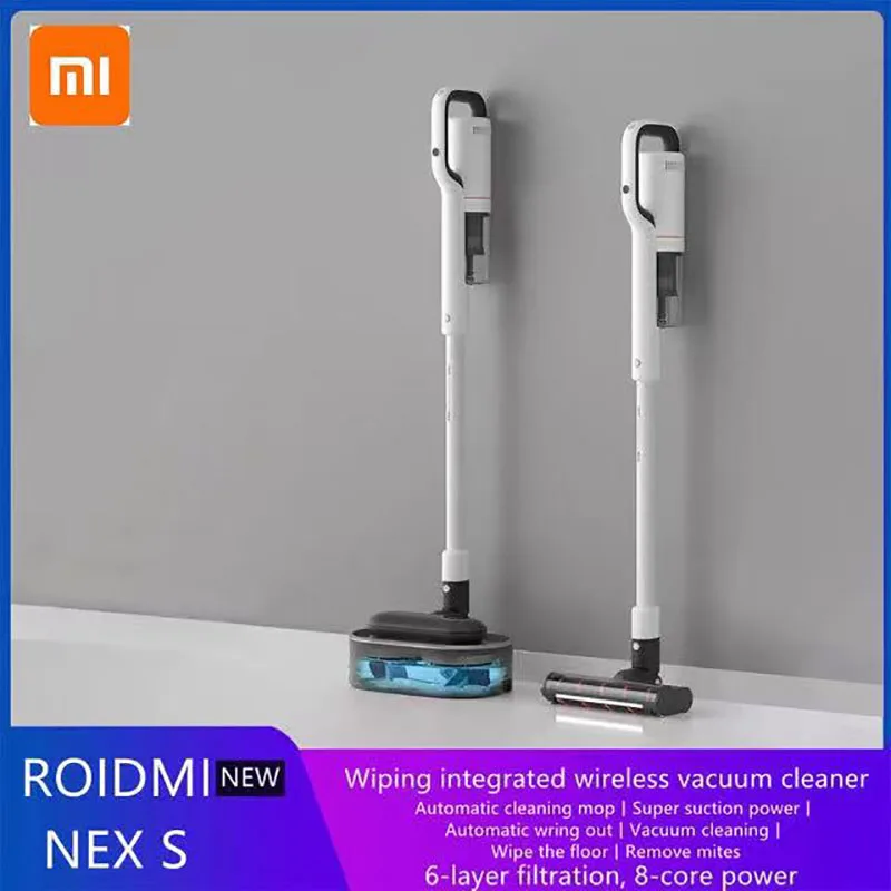 

XiaoMi ROIDMI NEX S Wireless Vacuum Cleaners Powerful Smart Vertical Washing Handheld Cleaner Mijia Home Appliances Car Products