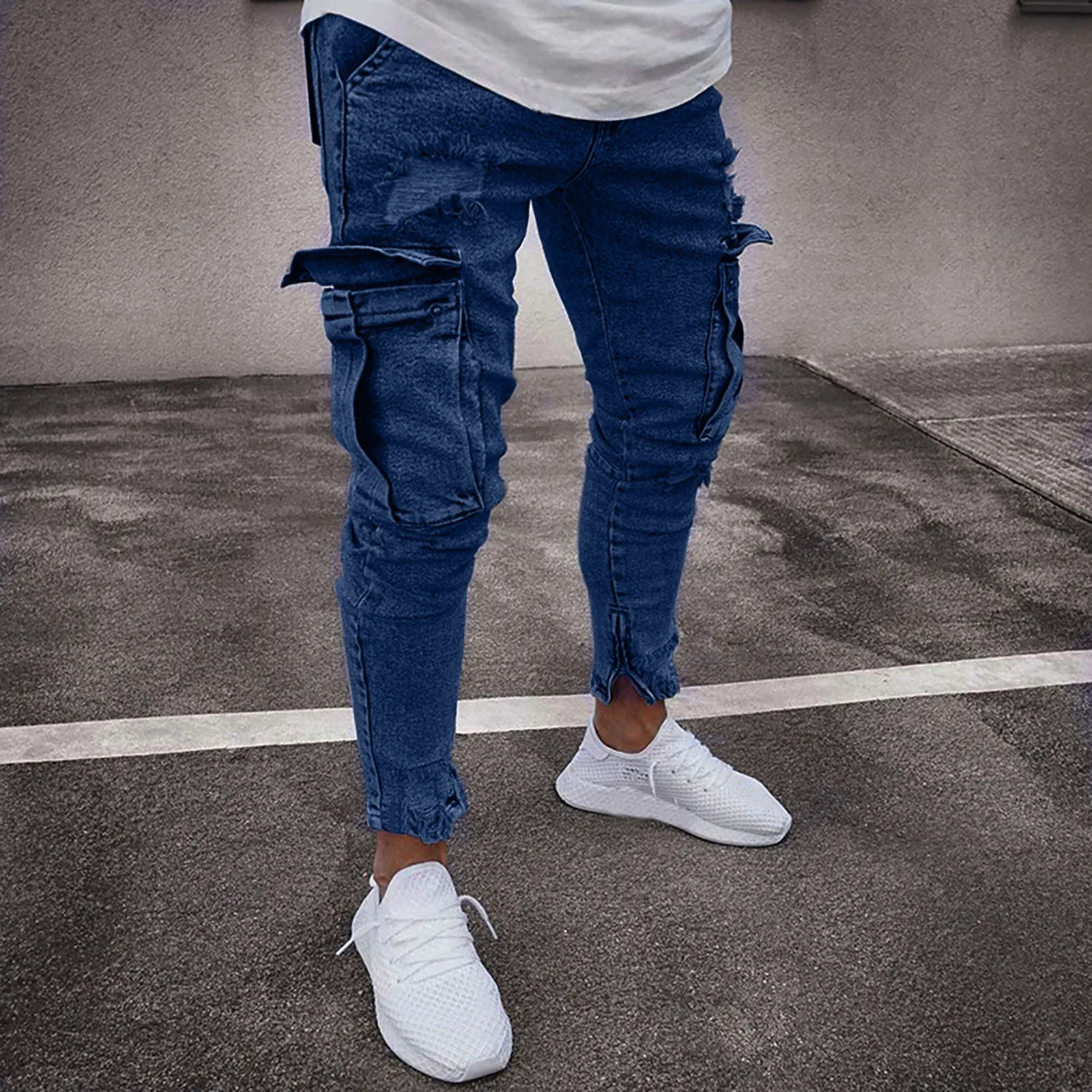 Fashion Mens Solid Colors Stretch Denim Pant Distressed Ripped Freyed Slim Fit Pocket Jeans Pencil Trousers Pantalones Hombre#G3
Fashion Mens Solid Colors Stretch Denim Pant Distressed Ripped Freyed Slim Fit Pocket Jeans Pencil Trousers Pantalones Hombre#G3