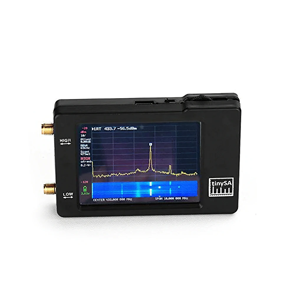 Spectrum Analyzer Hand Held TinySA 2.8 Inch 100kHz To 960MHz Spectrum Analyzer Black Analizzatore Di Spettro Swr Meter
Spectrum Analyzer Hand Held TinySA 2.8 Inch 100kHz To 960MHz Spectrum Analyzer Black Analizzatore Di Spettro Swr Meter