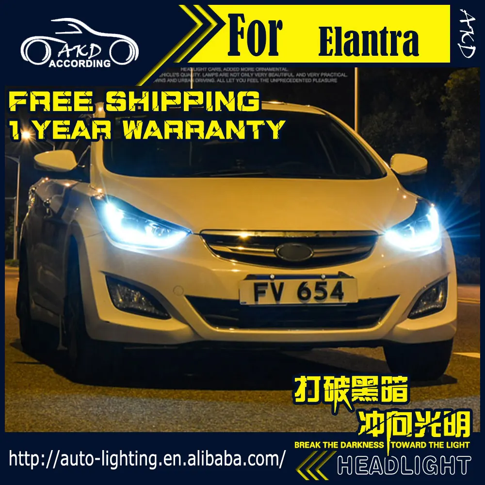 АКД стайлинга автомобилей фара для фары автомобиля Hyundai Elantra 2011 Элантра МД