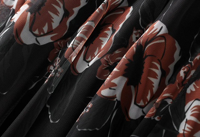 2021 Women Summer Boho A-Line Mesh Skirt Elegant High Waist Three Layer Flower Print Long Skirt Elegant Faldas Jupe Saia
2021 Women Summer Boho A-Line Mesh Skirt Elegant High Waist Three Layer Flower Print Long Skirt Elegant Faldas Jupe Saia