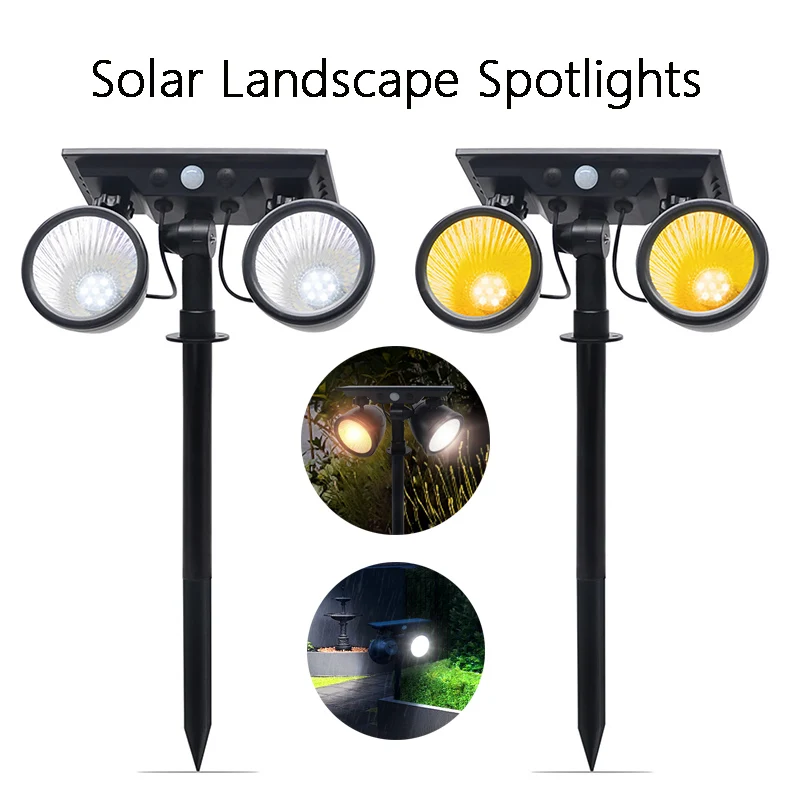 1Pc Solar Power Light Dual Head Spotlight IP65 Waterproof Adjustable Angle Wall LED Landscape Cold/Warm Outdoor Yard Garden Way
1Pc Solar Power Light Dual Head Spotlight IP65 Waterproof Adjustable Angle Wall LED Landscape Cold/Warm Outdoor Yard Garden Way