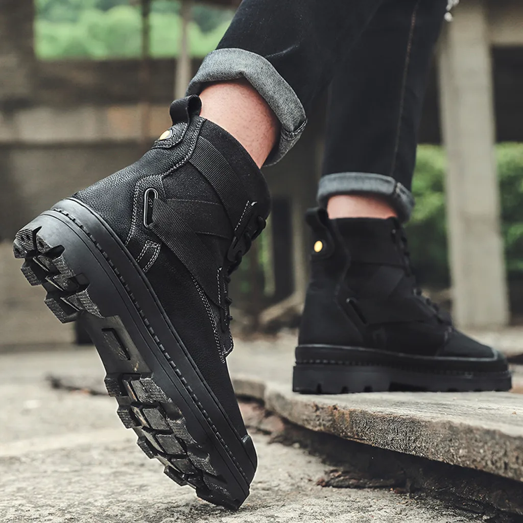 SAGACE Men's Ankle Boots Solid Color British Style Leather Boots Slip Wearable High Help Workwear Boots New Listing
SAGACE Men's Ankle Boots Solid Color British Style Leather Boots Slip Wearable High Help Workwear Boots New Listing