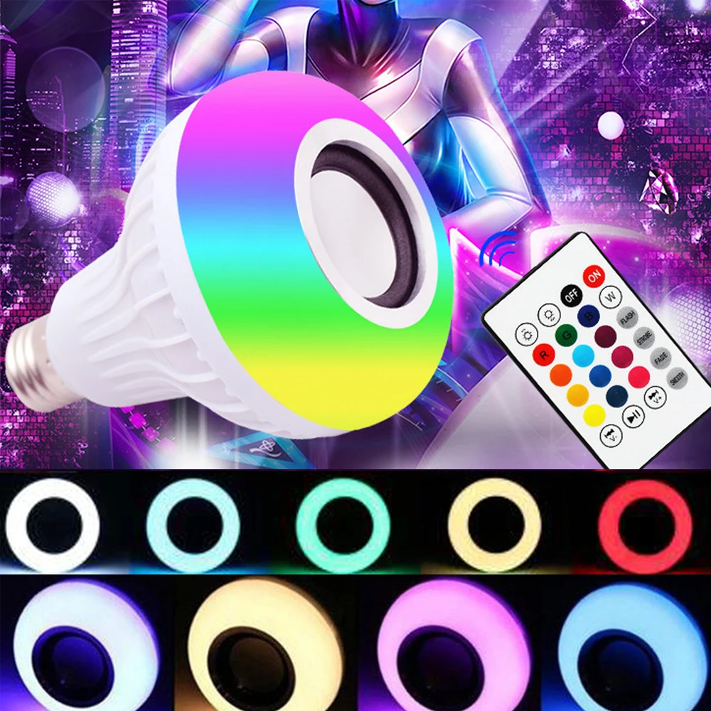 Smart Bulb Smart Lamp Bluetooth Led Bulbs Light Music For House Rgb E27 Focus With Speaker Sound Home Multi Colored Alexa Room
Smart Bulb Smart Lamp Bluetooth Led Bulbs Light Music For House Rgb E27 Focus With Speaker Sound Home Multi Colored Alexa Room