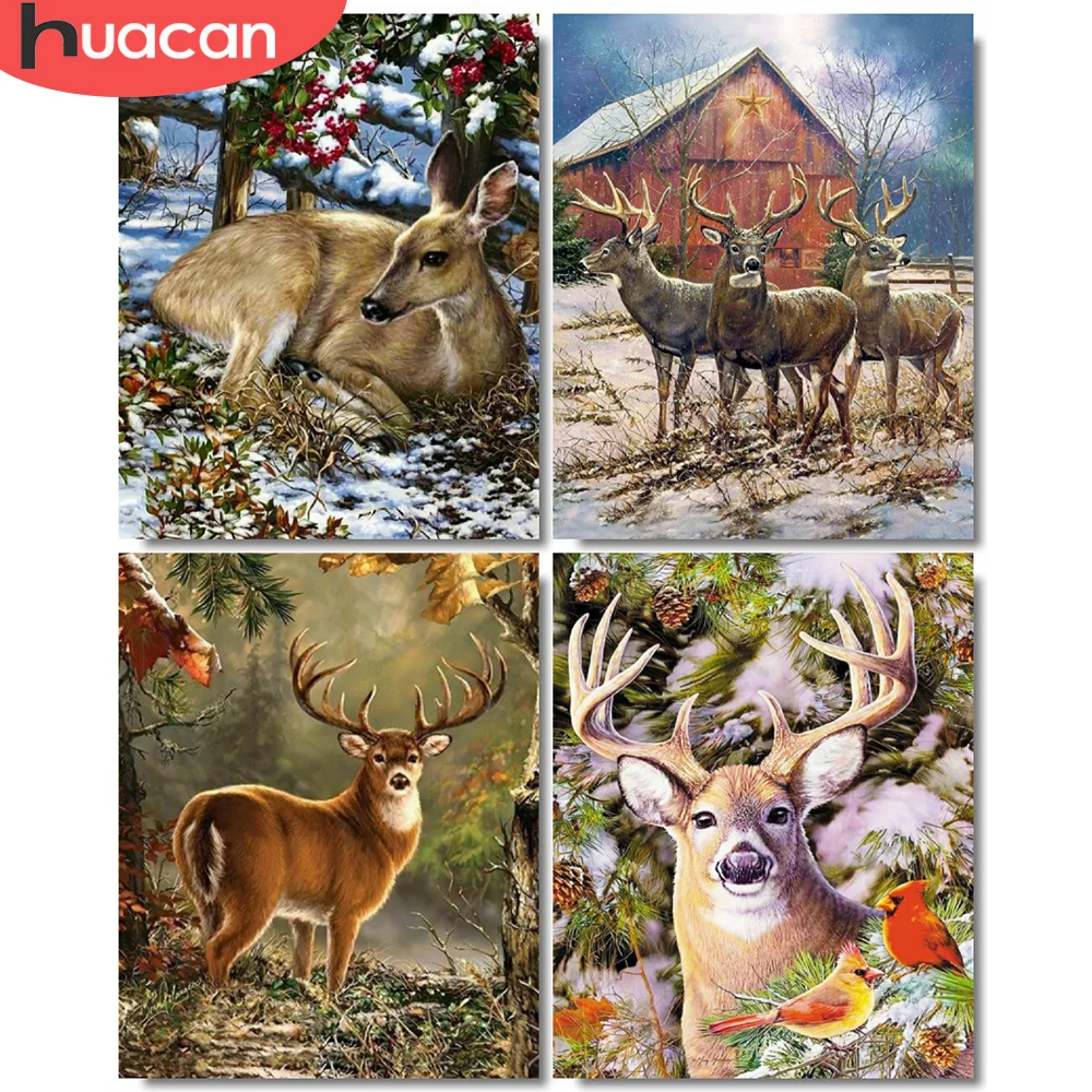 HUACAN Oil Painting By Numbers Deer Animal Wall Art Unique Gift Hand Painted Picture By Numbers Town Children's Room Decor
HUACAN Oil Painting By Numbers Deer Animal Wall Art Unique Gift Hand Painted Picture By Numbers Town Children's Room Decor