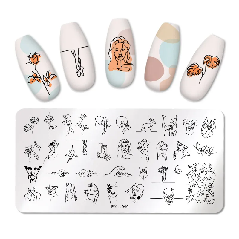 PICT YOU Nail Stamping Plates Line Pictures Nail Art Plate Stainless Steel Design Stamp Template for Printing Stencil Tools
PICT YOU Nail Stamping Plates Line Pictures Nail Art Plate Stainless Steel Design Stamp Template for Printing Stencil Tools