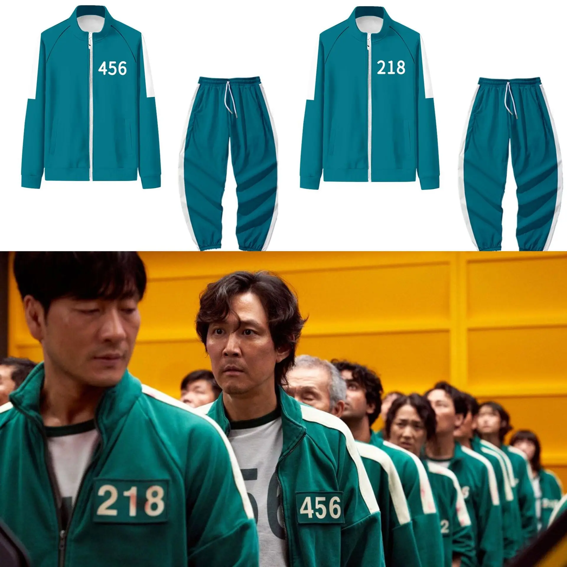 2021 Oversize Squid Game Sweatshirt Women Men Number 456 Print Jacket Cosplay Zipper Pullovers Cashal Streetwear Y2K Clothing
2021 Oversize Squid Game Sweatshirt Women Men Number 456 Print Jacket Cosplay Zipper Pullovers Cashal Streetwear Y2K Clothing