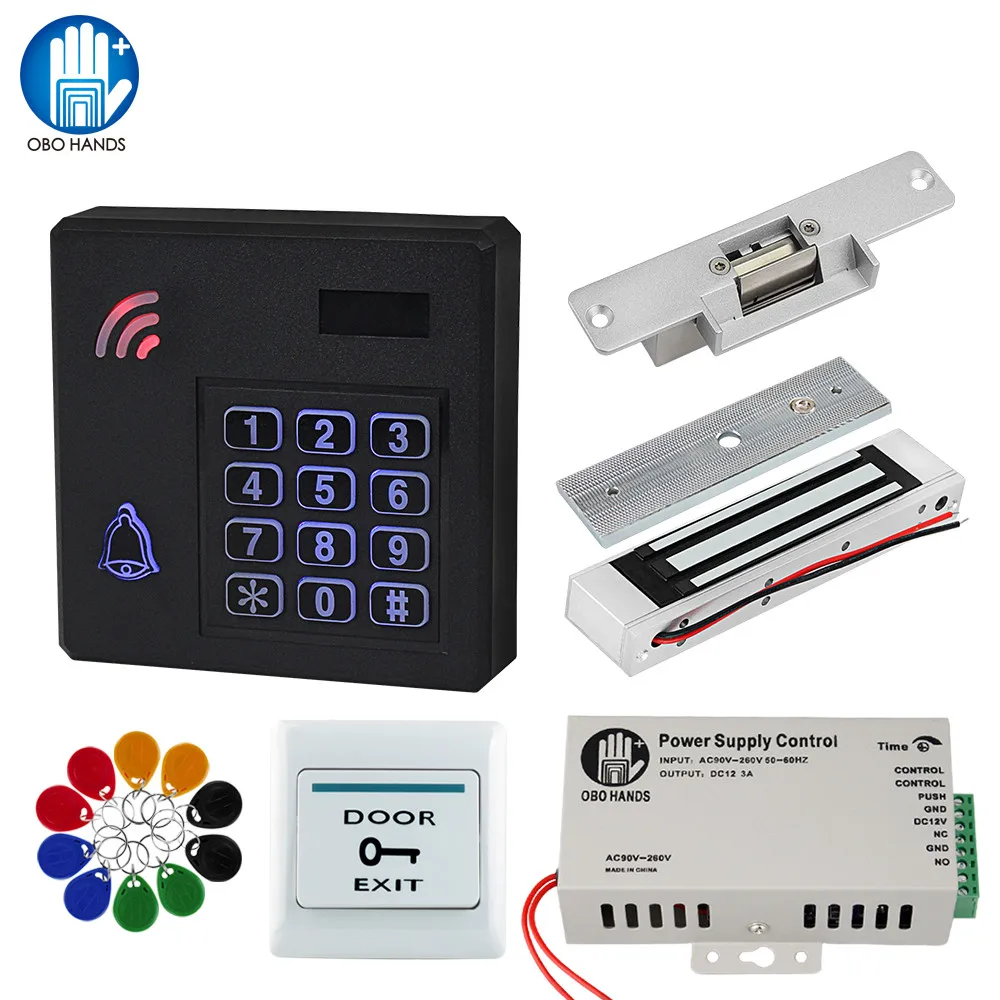 Outdoor DIY Full Access Control System Kit Set Waterproof RFID Keypad + Electric Electromagnetic Locks + 10pcs Keyfobs for Home
Outdoor DIY Full Access Control System Kit Set Waterproof RFID Keypad + Electric Electromagnetic Locks + 10pcs Keyfobs for Home