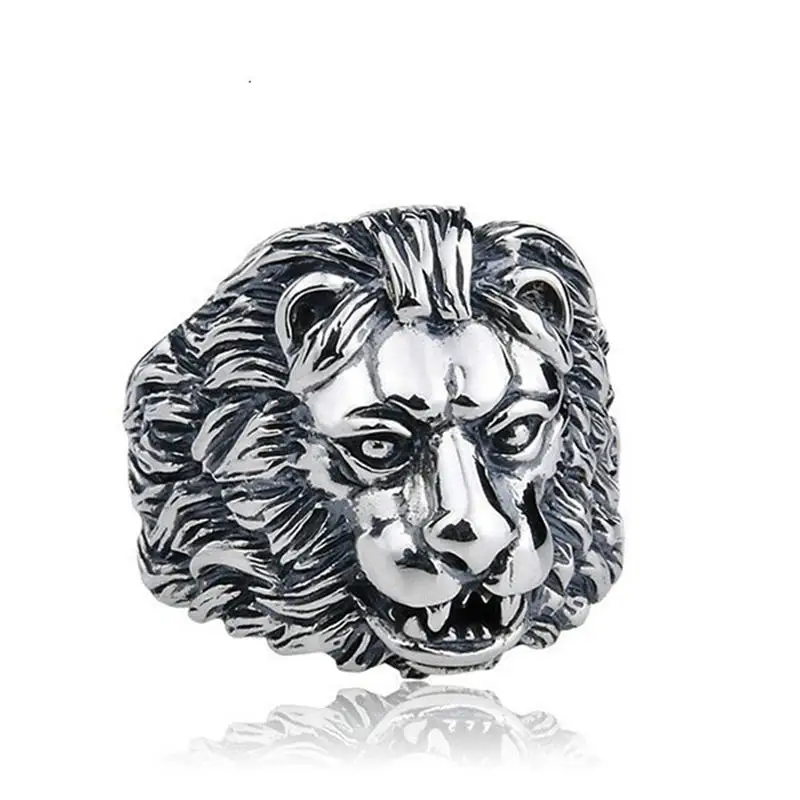 Gothic Personality Lion Head Ring Retro Men Punk Ring Accessories High Quality Party Gift Rock Index Finger Ring
Gothic Personality Lion Head Ring Retro Men Punk Ring Accessories High Quality Party Gift Rock Index Finger Ring