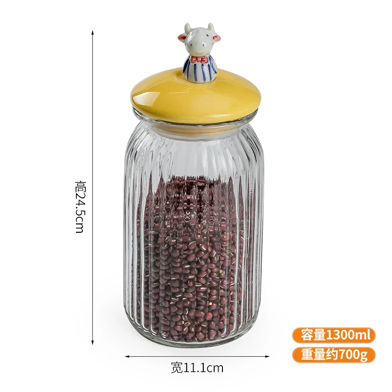 Japanese style creative large-capacity glass bottles sealed cans storage cans ceramic snack cans seasoning and household storage
Japanese style creative large-capacity glass bottles sealed cans storage cans ceramic snack cans seasoning and household storage