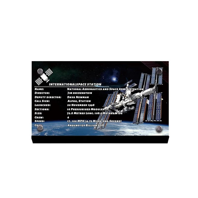 The Acrylic Display Stand Brand For Creator 21321 Idea International Model Space Station Toys Building Blocks 
The Acrylic Display Stand Brand For Creator 21321 Idea International Model Space Station Toys Building Blocks