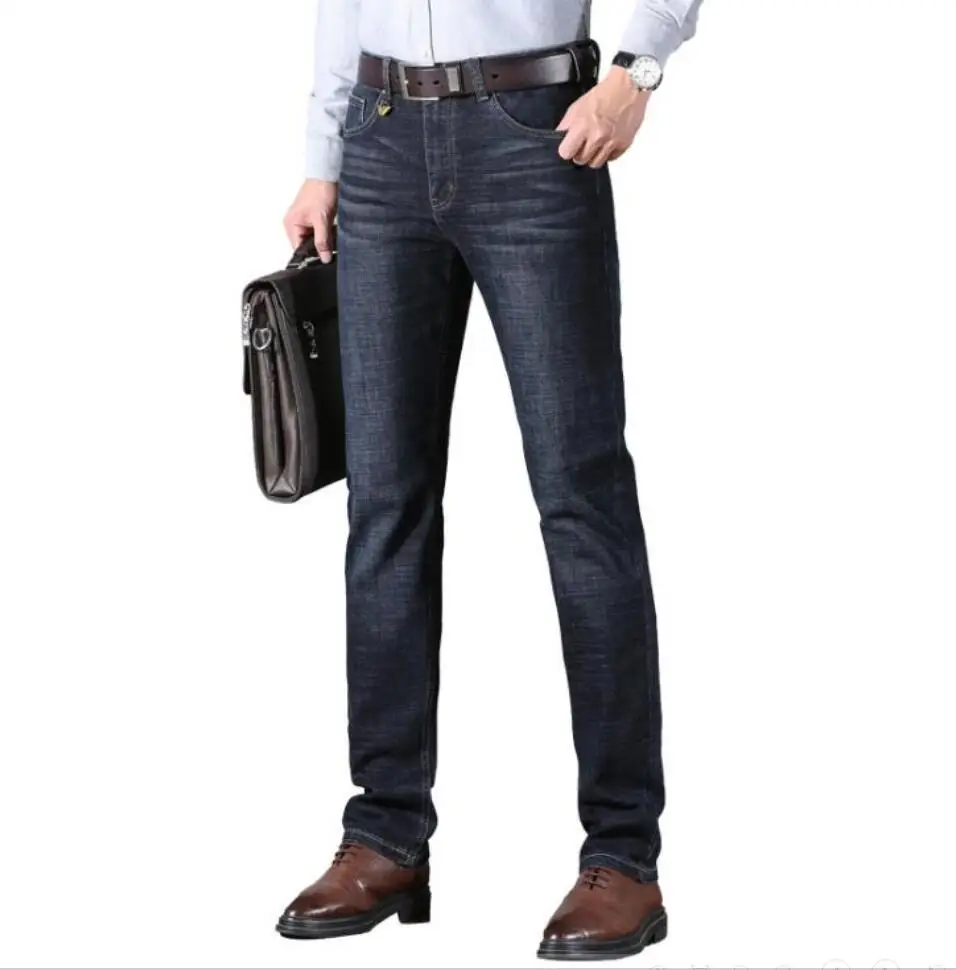2021 Fall/Winter Thick Loose Stretch Men's Dark Blue Jeans Business Straight Leg Plus-Size Pants
2021 Fall/Winter Thick Loose Stretch Men's Dark Blue Jeans Business Straight Leg Plus-Size Pants