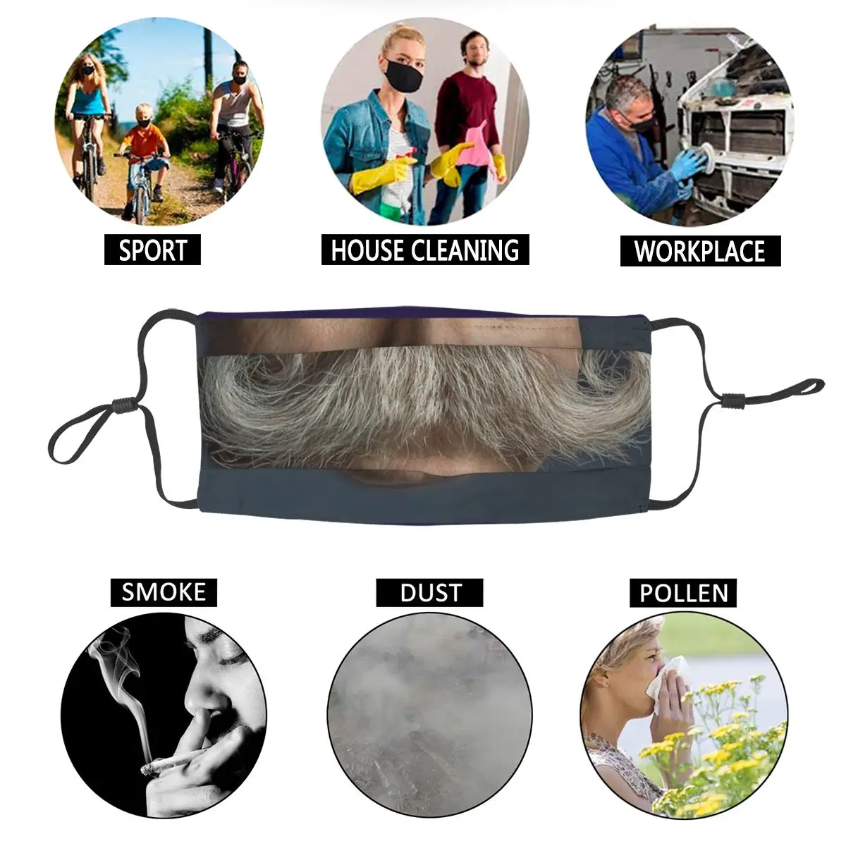 Handlebar Mustache Reusable Mouth Face Mask Handsome Smile Anti Haze Dust Mask Protection Cover Respirator Mouth Muffle
Handlebar Mustache Reusable Mouth Face Mask Handsome Smile Anti Haze Dust Mask Protection Cover Respirator Mouth Muffle