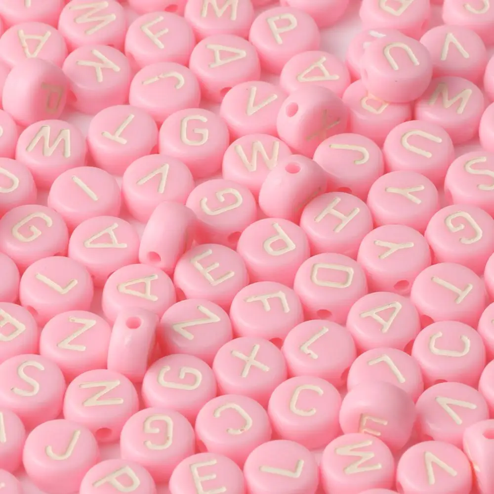 Acrylic Letter Beads Pink Alphabet Round Flat Loose Spacer Beads for Jewelry Making Handmade DIY Kids Bracelets Earrings
Acrylic Letter Beads Pink Alphabet Round Flat Loose Spacer Beads for Jewelry Making Handmade DIY Kids Bracelets Earrings