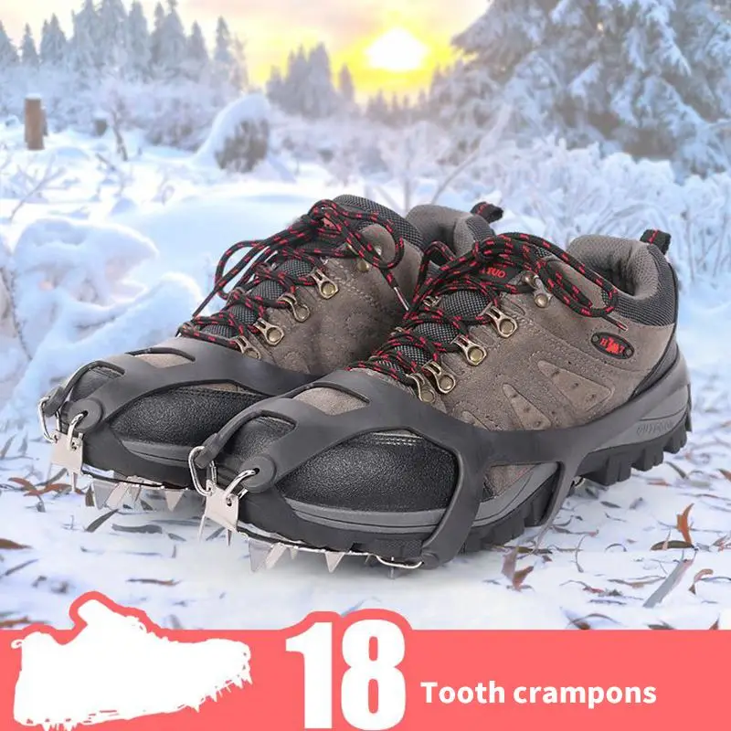 Cleats Boots Shoe Covers Crampons Spike Grips Ice Snow Non-Slip Climbing 18 Teeth Shoes Crampons Stainless Steel Shoe Covers Ice
Cleats Boots Shoe Covers Crampons Spike Grips Ice Snow Non-Slip Climbing 18 Teeth Shoes Crampons Stainless Steel Shoe Covers Ice