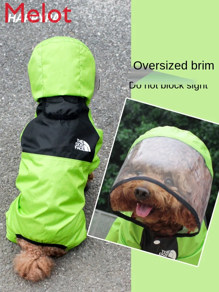 Puppy Dog Raincoat Four-Legged Waterproof All-Inclusive Medium-Sized Dog Small Dog Rainy Day Clothes Pet Poncho
Puppy Dog Raincoat Four-Legged Waterproof All-Inclusive Medium-Sized Dog Small Dog Rainy Day Clothes Pet Poncho