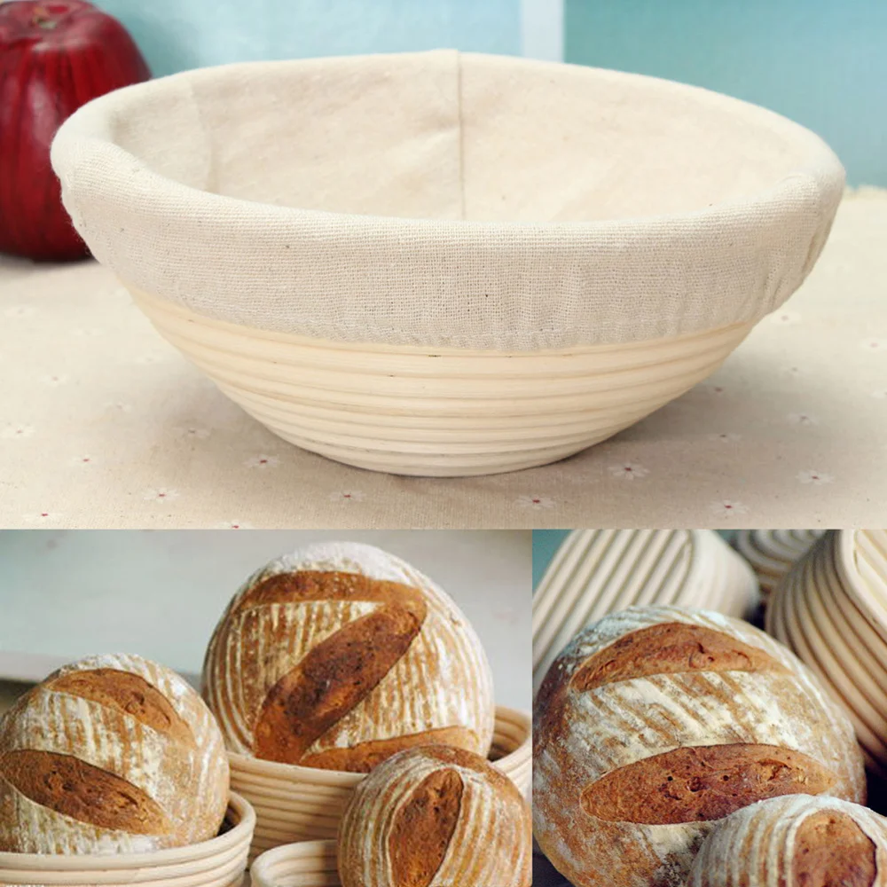 Banneton Proofing Basket Unbleached Natural Cane Bread Baking Tool with Cloth LiWar Gameor Rising Round Crispy Crust Baked Bread
Banneton Proofing Basket Unbleached Natural Cane Bread Baking Tool with Cloth LiWar Gameor Rising Round Crispy Crust Baked Bread