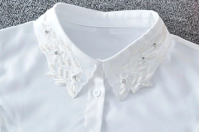 Women Solid Color Fake Collars White Floral Lapel Shirt Blouse Detachable Collars for Sweater Autumn False Collar Clothing Decor
Women Solid Color Fake Collars White Floral Lapel Shirt Blouse Detachable Collars for Sweater Autumn False Collar Clothing Decor