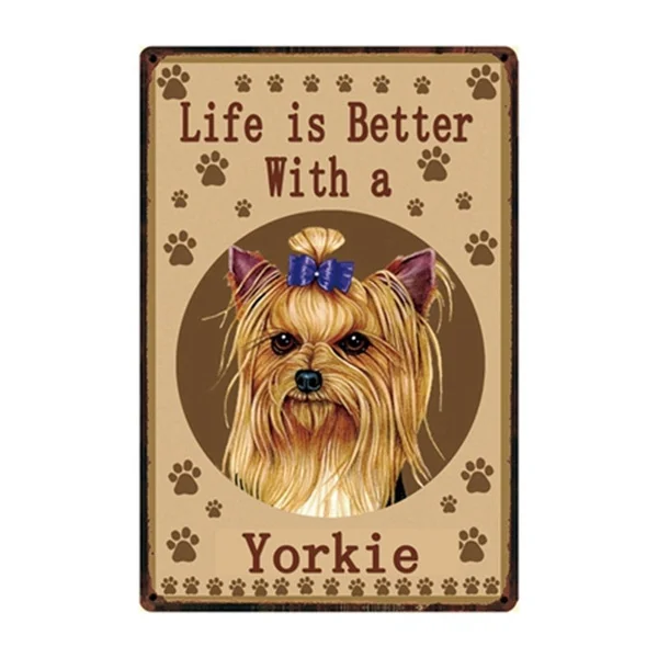 Оловянный плакат Life Is Better With An Boxer Yorkie пудель, металлический знак, домашний декор, Настенная картина, картины размером 20*30 см
Оловянный плакат Life Is Better With An Boxer Yorkie пудель, металлический знак, домашний декор, Настенная картина, картины размером 20*30 см