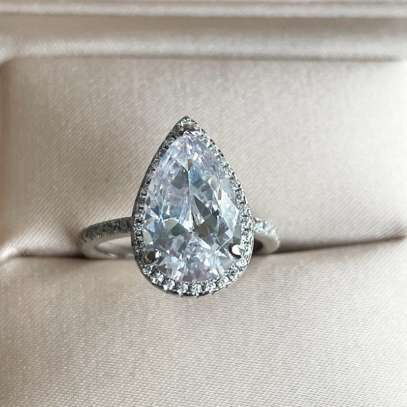 Joycejelly Classic 925 sterling silver ring with water drop shape 5A zircon gemstones 9*14mm 5a zircon silver fine Jewelry gift
Joycejelly Classic 925 sterling silver ring with water drop shape 5A zircon gemstones 9*14mm 5a zircon silver fine Jewelry gift