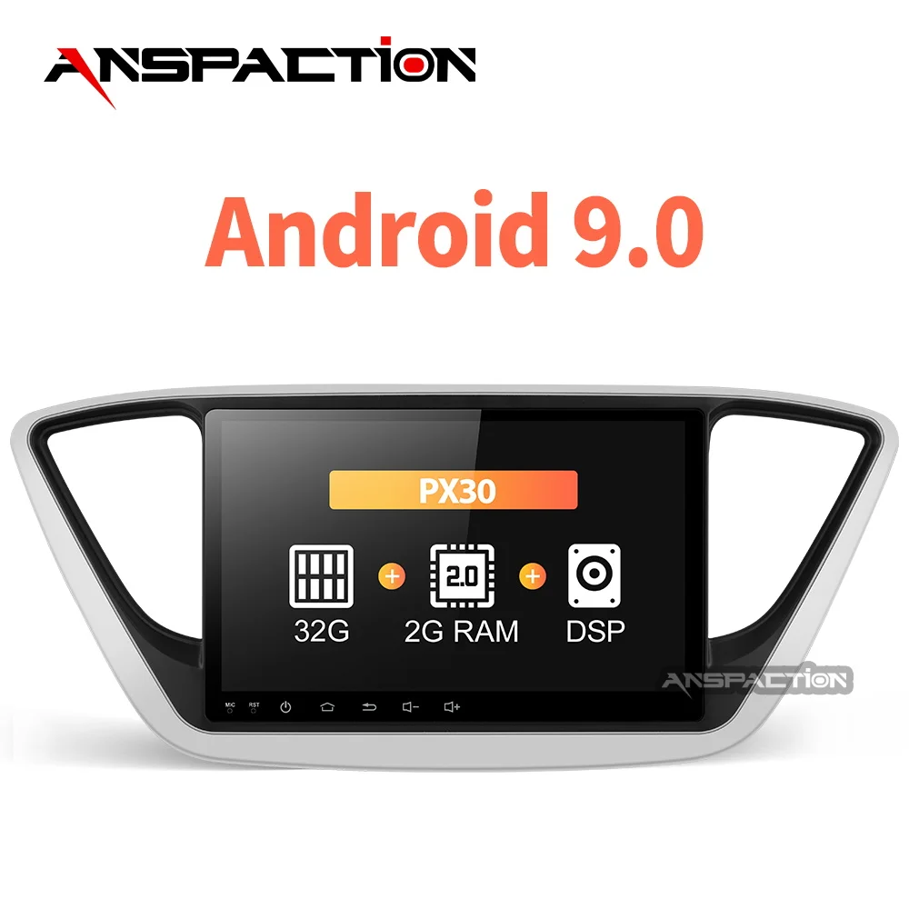 Android 9 0 для hyundai solaris verna автомобиль радио мультимедиа видео плеер навигации gps