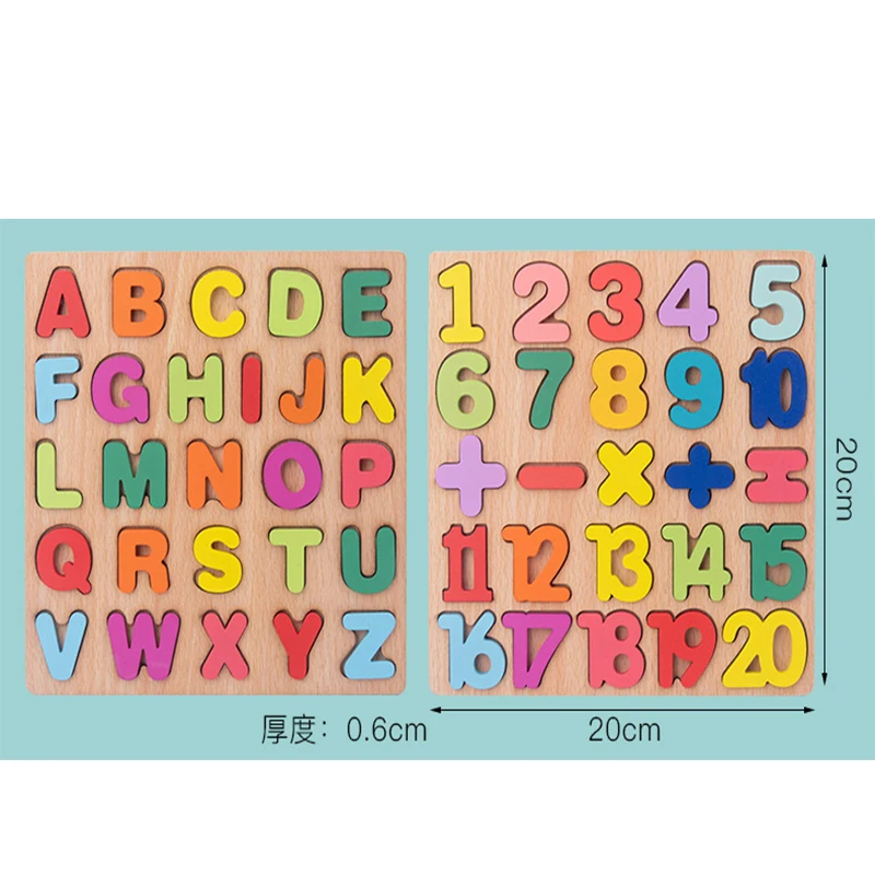 New Wooden 3D Puzzle Toy Kids English Alphabet Number Cognitive Matching Board Baby Early Educational Learning Toys for Children
New Wooden 3D Puzzle Toy Kids English Alphabet Number Cognitive Matching Board Baby Early Educational Learning Toys for Children