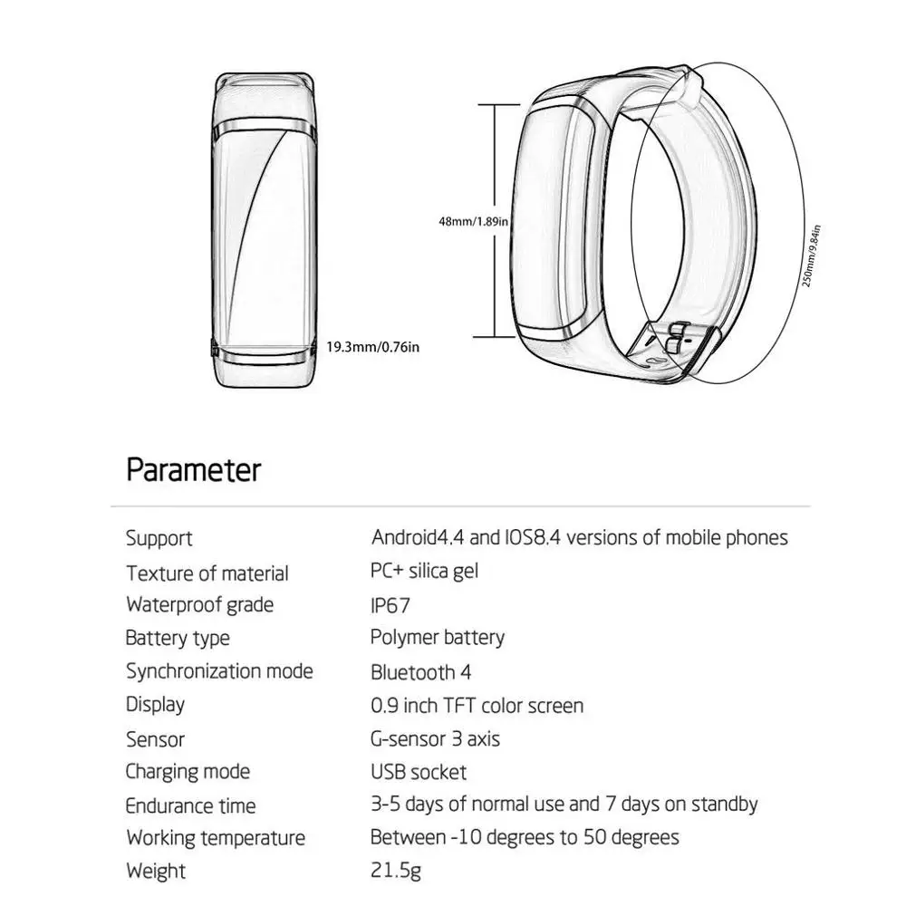 M4 Color Screen Smart Bracelet Continuous Heart Rate Health Monitoring Running Sports Waterproof Bracelet
M4 Color Screen Smart Bracelet Continuous Heart Rate Health Monitoring Running Sports Waterproof Bracelet