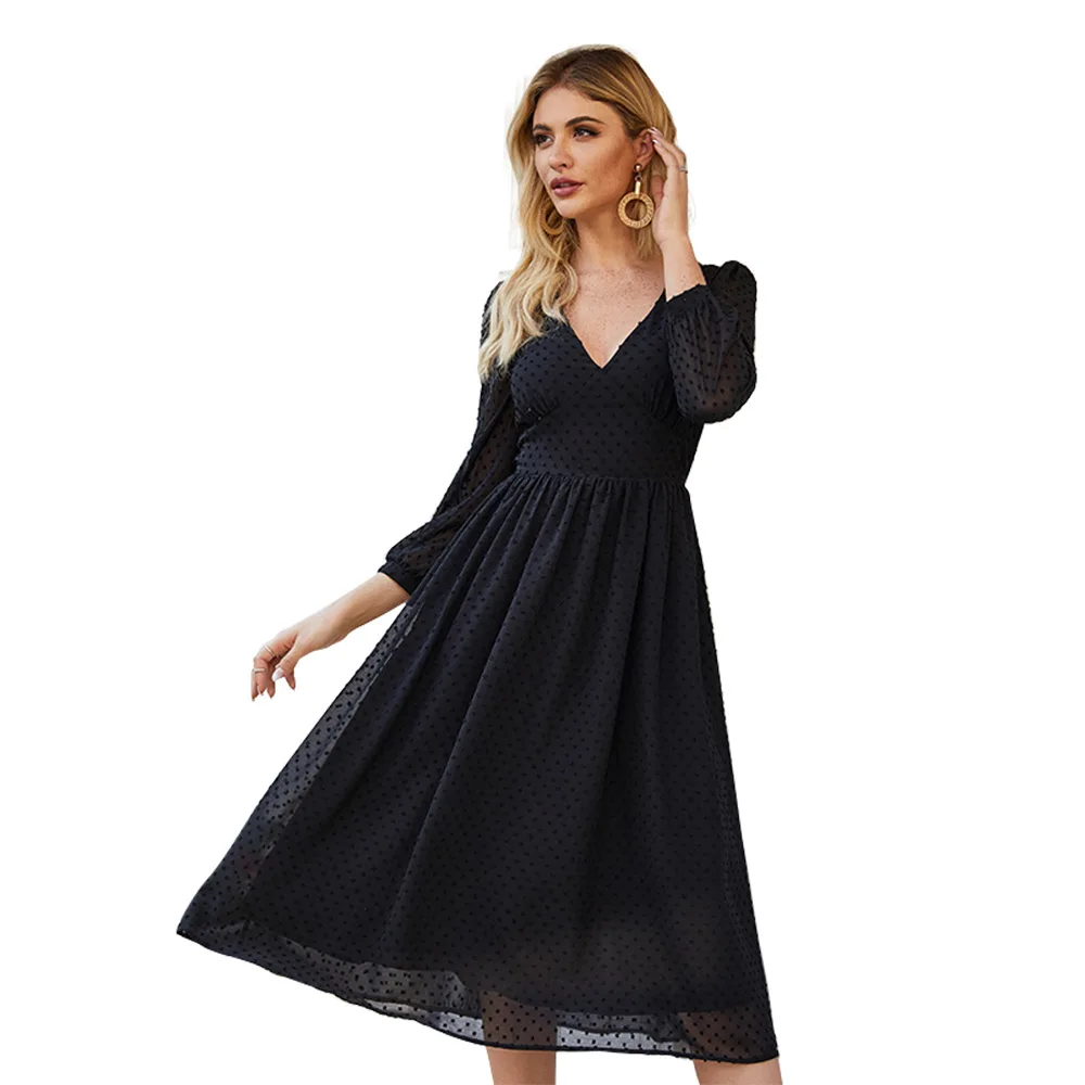 Donsignet Spring Autumn Fashion New Women Dress Small Floral Long Sleeve Sexy V-neck Casual Mid Long Mid-Calf Chic Vestidos
Donsignet Spring Autumn Fashion New Women Dress Small Floral Long Sleeve Sexy V-neck Casual Mid Long Mid-Calf Chic Vestidos
