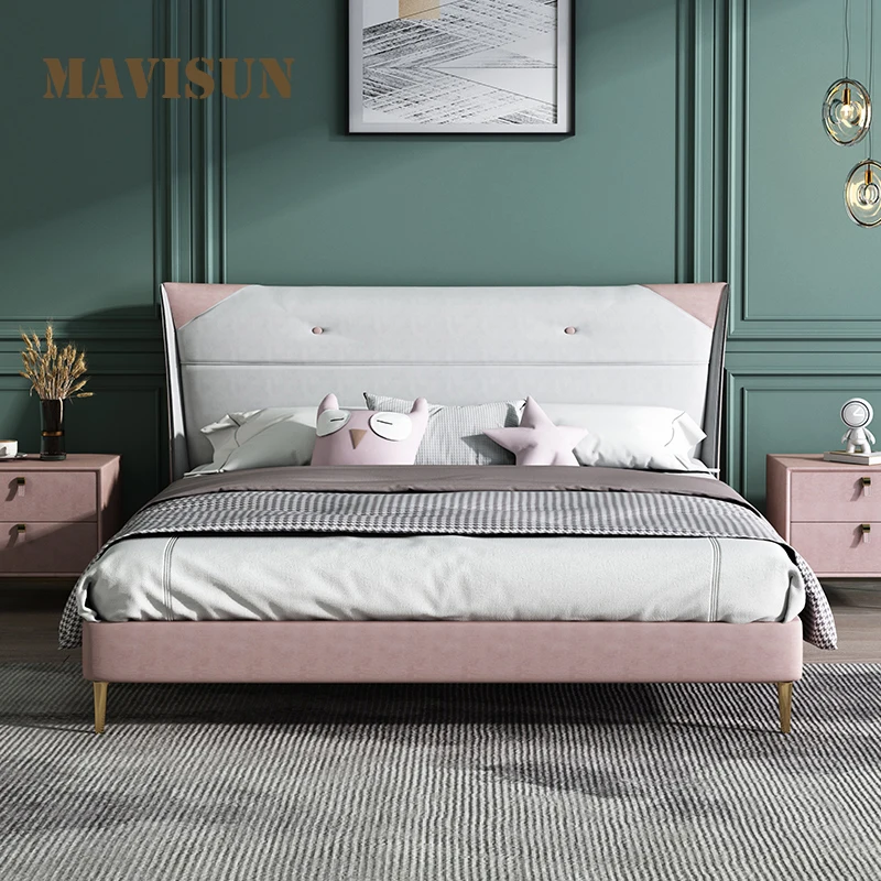 Children's Bed Single Bed 1.5 Meter Princess Bed Girl Fabric Children Simple Single Bed Waterproof Technology Cloth Bed
Children's Bed Single Bed 1.5 Meter Princess Bed Girl Fabric Children Simple Single Bed Waterproof Technology Cloth Bed