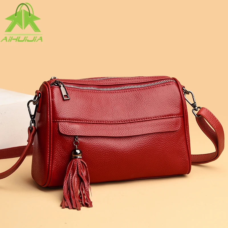 Vintage Solid Color Handbags for Women New Designer Genuine Leather Shoulder Messenger Bag Casual High Capacity Crossbody Bag
Vintage Solid Color Handbags for Women New Designer Genuine Leather Shoulder Messenger Bag Casual High Capacity Crossbody Bag