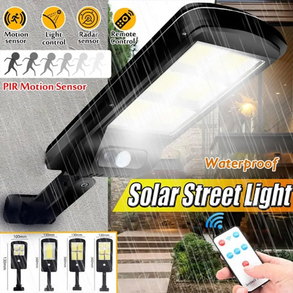 300W LED Solar Lamp IP65 Outdoor Solar Lamp Powered Sunlight Waterproof PIR Motion Sensor Street Light for Garden Decoration
300W LED Solar Lamp IP65 Outdoor Solar Lamp Powered Sunlight Waterproof PIR Motion Sensor Street Light for Garden Decoration
