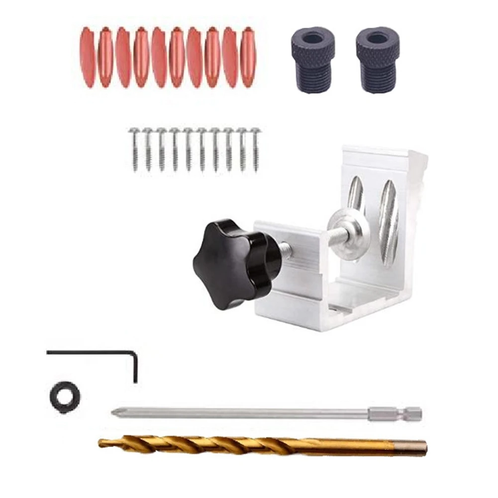 All-In-One Pocket Hole Jigs Set Aluminum Pocket Hole Woodworking Tools Aluminum Woodworking Punch Locator
All-In-One Pocket Hole Jigs Set Aluminum Pocket Hole Woodworking Tools Aluminum Woodworking Punch Locator