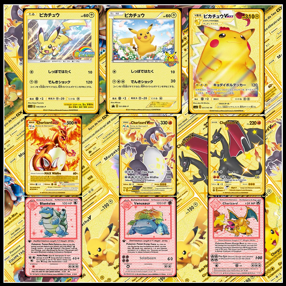 New Pokemon Cards Metal Map GX Card Charizard Mewtwo Pikachu Pokemon Game Anime Battle Collection Gift Kids Game Collection Card
New Pokemon Cards Metal Map GX Card Charizard Mewtwo Pikachu Pokemon Game Anime Battle Collection Gift Kids Game Collection Card