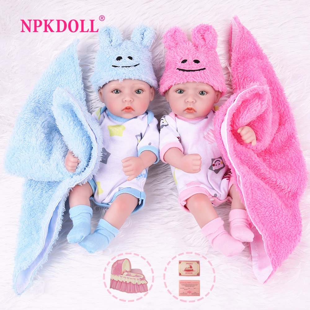 Фото NPKDOLL Reborn Twin Baby полностью виниловые реалистичные детские игрушки для малышей