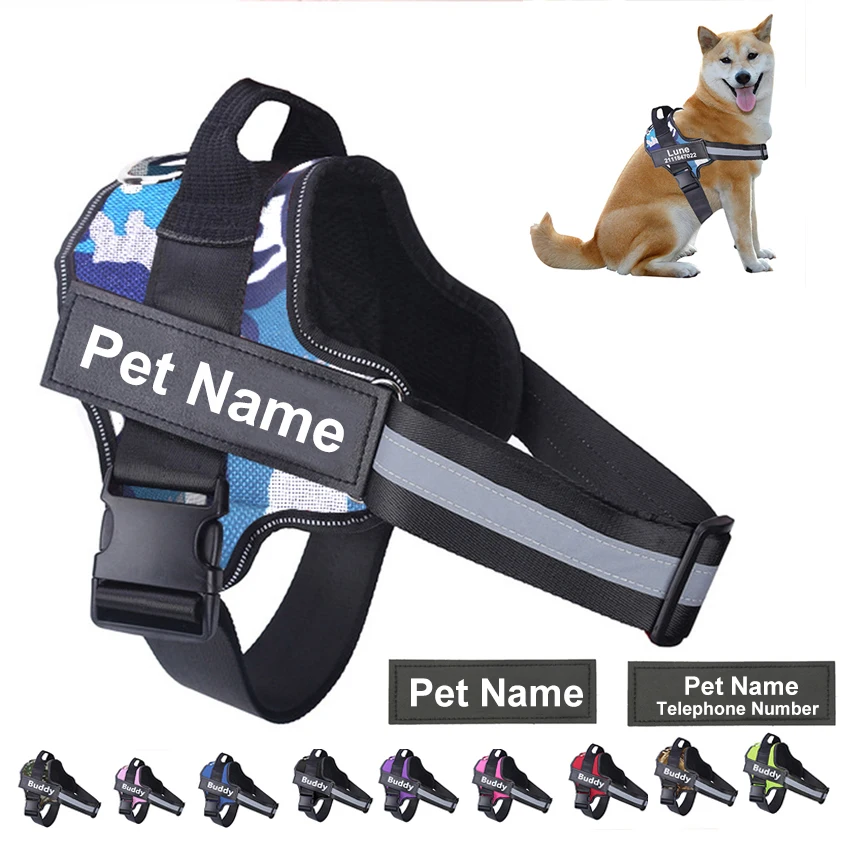 2021 Dog Harness NO PULL Reflective Breathable Adjustable Pet Harness Vest with ID Custom Patch Outdoor Walking Dog Supplies
2021 Dog Harness NO PULL Reflective Breathable Adjustable Pet Harness Vest with ID Custom Patch Outdoor Walking Dog Supplies