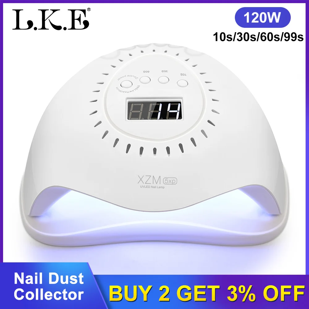 Лампа для ногтей LKE 120W UV 42 LEDs лампа Гель лак Сушилка маникюрная машина
