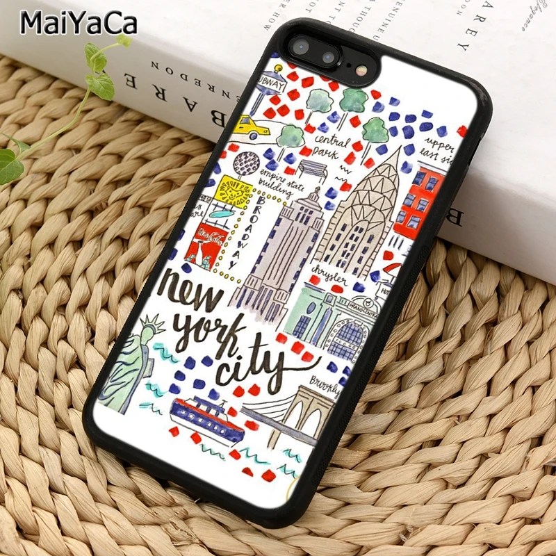 Чехол для телефона MaiYaCa NYC с изображением Нью Йорка iPhone 5 6 S 7 8 plus 11 12 Pro X XR XS Max Samsung