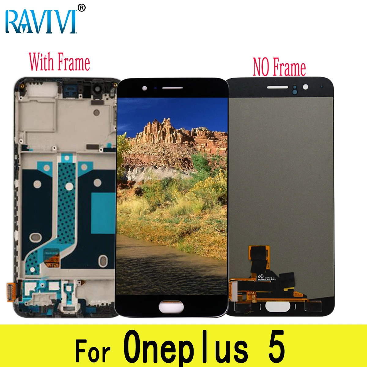 5 "ЖК-дисплей для Oneplus ЖК-дисплей Дисплей кодирующий преобразователь сенсорного