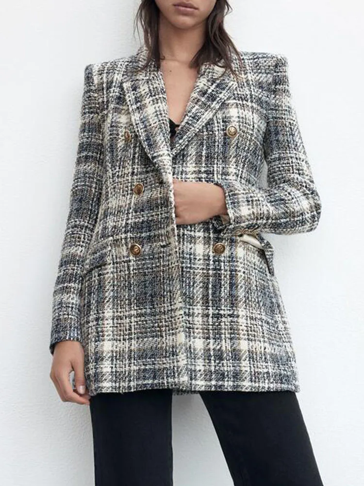 autumn and winter new women's temperament all-match lapel long-sleeved retro plaid texture loose casual slim suit jacket
autumn and winter new women's temperament all-match lapel long-sleeved retro plaid texture loose casual slim suit jacket
