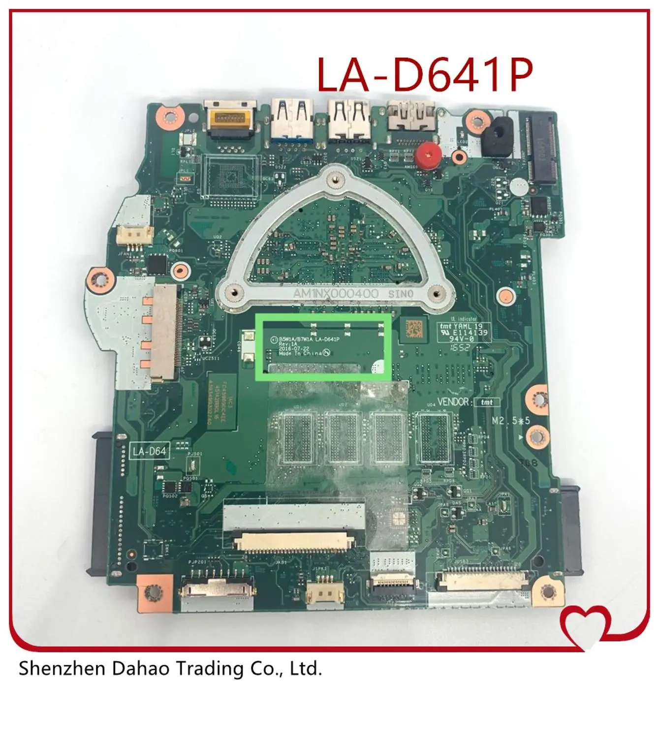 Laptop Motherboard for B5W1A B7W1A LA-D641P for Aspire ES 15 ES1-533 N3350 1.1 GHz DDR3 tested 100% ok
Laptop Motherboard for B5W1A B7W1A LA-D641P for Aspire ES 15 ES1-533 N3350 1.1 GHz DDR3 tested 100% ok