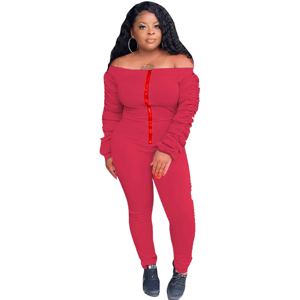 Elegant Off Shoulder Bodycon Rompers Womens Jumpsuit 2020 Sexy Zipper Long Stacked Pants Body Party Club Jumpsuit Women Clothes
Elegant Off Shoulder Bodycon Rompers Womens Jumpsuit 2020 Sexy Zipper Long Stacked Pants Body Party Club Jumpsuit Women Clothes