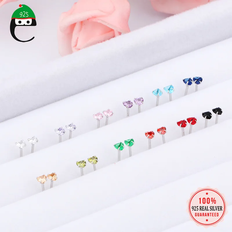 ElfoPlataSi Real 925 Sterling Silver Sweet Dazzling CZ Mini Heart Stud Earrings For Women Wedding Party Fine S925 Jewelry DA1786
ElfoPlataSi Real 925 Sterling Silver Sweet Dazzling CZ Mini Heart Stud Earrings For Women Wedding Party Fine S925 Jewelry DA1786