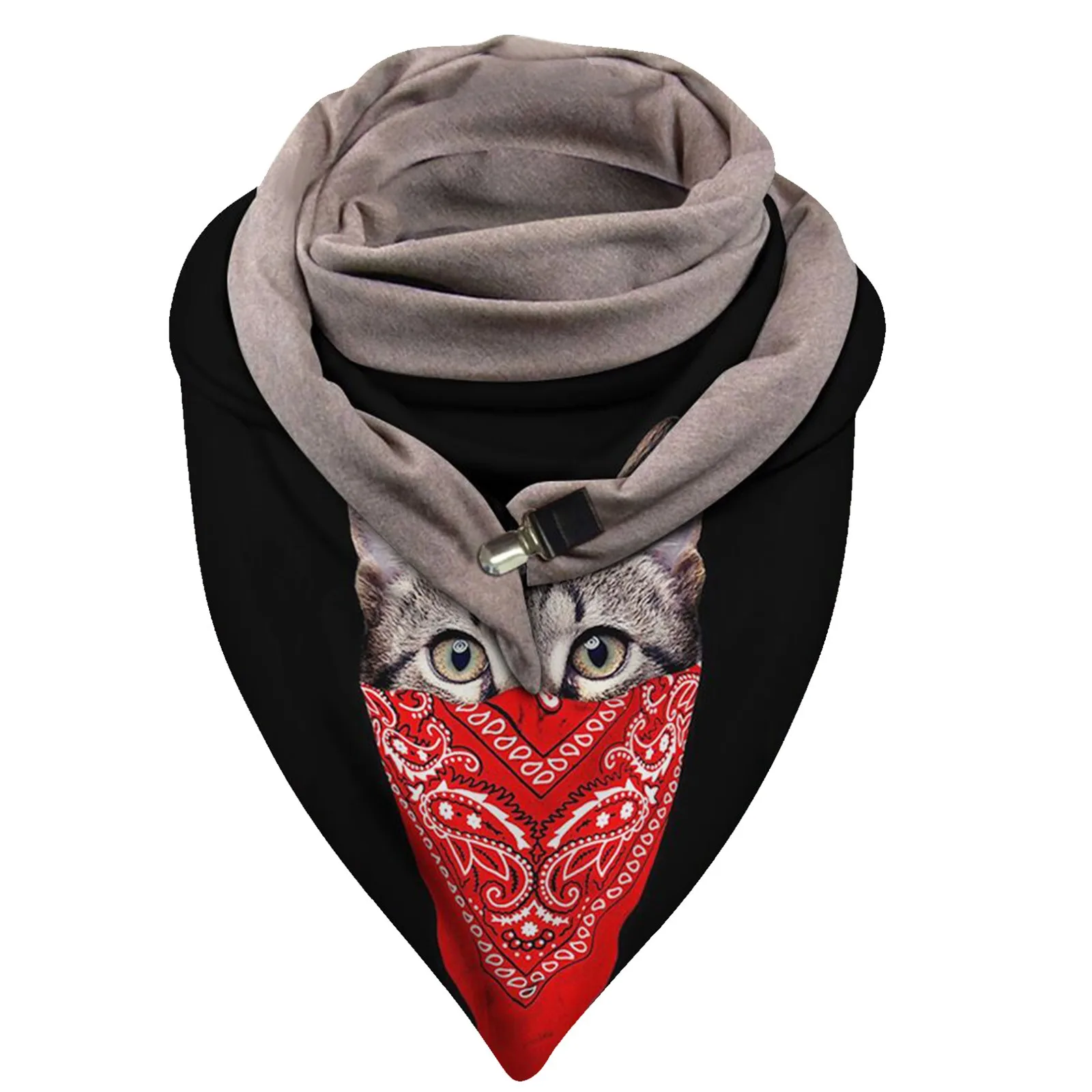 Autumn Winter Warm Windproof Cat Print Scarves Universal Stitching Color Double-layer Buckle Scarf Echarpes Dames Sjaal Winter
Autumn Winter Warm Windproof Cat Print Scarves Universal Stitching Color Double-layer Buckle Scarf Echarpes Dames Sjaal Winter