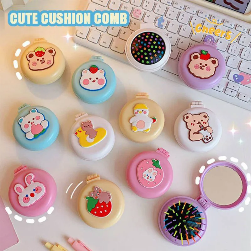 Kawaii Girls Mirror with Air Cushion Comb Japanese Cartoon Massage Comb Girl Portable Air Cushion Mirror
Kawaii Girls Mirror with Air Cushion Comb Japanese Cartoon Massage Comb Girl Portable Air Cushion Mirror