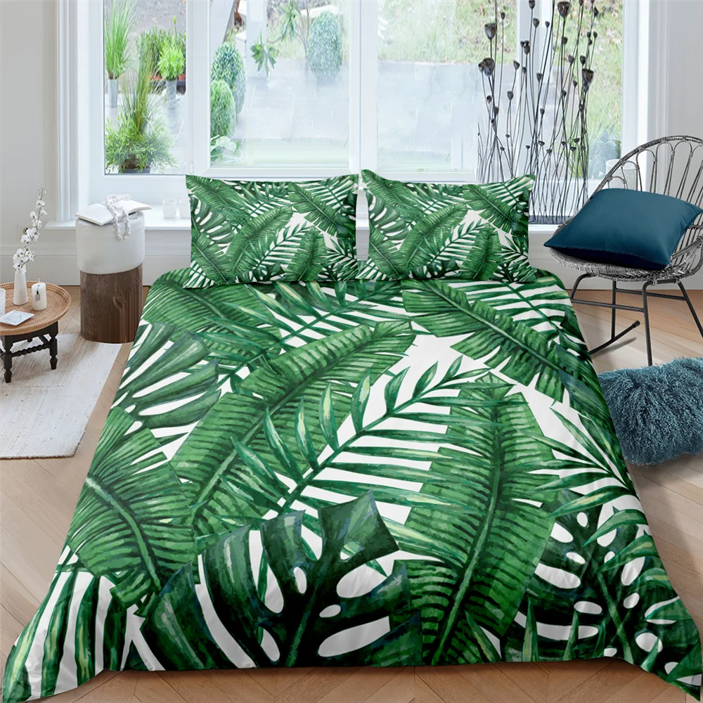 2/3Pcs Tropical Leaves Duvet Cover Set Lightweight Soft Quilt/Comforter Cover 3D Bedding Set 90 Twin Bedroom Home Textiles
2/3Pcs Tropical Leaves Duvet Cover Set Lightweight Soft Quilt/Comforter Cover 3D Bedding Set 90 Twin Bedroom Home Textiles