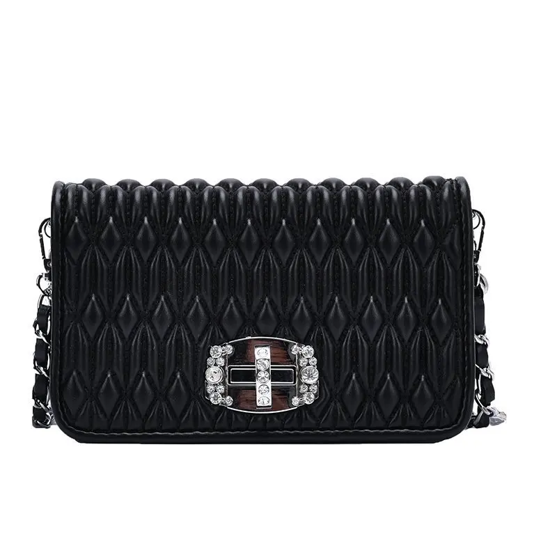 Women Handbag 2021 New Fashion Folds Crossbody Messenger Bag Small Fragrant Rhombus Fold Rhinestone Chain Bag Shoulder Bag Sac
Women Handbag 2021 New Fashion Folds Crossbody Messenger Bag Small Fragrant Rhombus Fold Rhinestone Chain Bag Shoulder Bag Sac