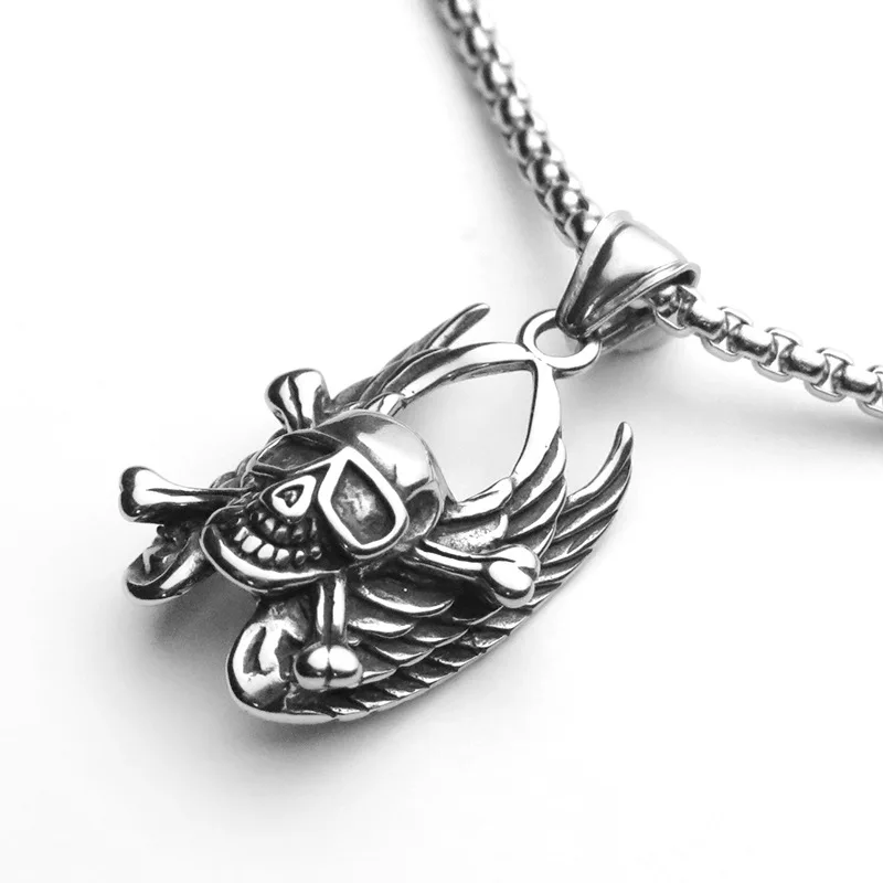 New Punk Style Skull Head Stainless Steel Pendant Hip Hop Style Titanium Steel Necklace Men's Party Jewelry Anniversary Gift
New Punk Style Skull Head Stainless Steel Pendant Hip Hop Style Titanium Steel Necklace Men's Party Jewelry Anniversary Gift