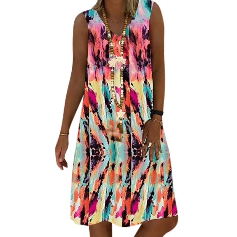 Women Dress Summer 2020 Vintage Printed Striped Dress Loose Casual Europen Women Clothing Ladies Dresses Knee-length Vestidos 
Women Dress Summer 2020 Vintage Printed Striped Dress Loose Casual Europen Women Clothing Ladies Dresses Knee-length Vestidos